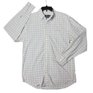 Vineyard Vines Performance Men Blue Check Classic Fit Murray Button Up Shirt Med